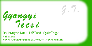 gyongyi tecsi business card